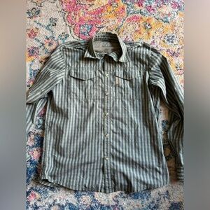 Columbia Olive Green Button Up Shirt Large